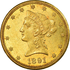 Münze, Vereinigte Staaten, Coronet Head, $10, Eagle, 1891, U.S. Mint, Carson