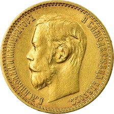 Moeda, Rússia, Nicholas II, 5 Roubles, 1898, St. Petersburg, AU(50-53)