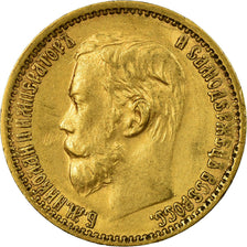 Monnaie, Russie, Nicholas II, 5 Roubles, 1898, St. Petersburg, TTB+, Or, KM:62