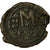 Moneda, Maurice Tiberius, Follis, 582-602, Kyzikos, Countermark, BC+, Cobre