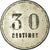 Moneda, Francia, Café du Centre, J.B, Toulon, 30 Centimes, MBC, Nickel plated