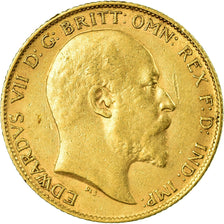 Moneda, Gran Bretaña, Edward VII, 1/2 Sovereign, 1909, MBC, Oro, KM:804