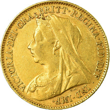 Moeda, Grã-Bretanha, Victoria, 1/2 Sovereign, 1894, EF(40-45), Dourado, KM:784