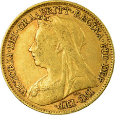 Munten, Groot Bretagne, Victoria, 1/2 Sovereign, 1899, ZF, Goud, KM:784