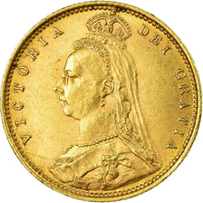 Münze, Großbritannien, Victoria, 1/2 Sovereign, 1890, VZ, Gold, KM:766