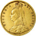 Münze, Großbritannien, Victoria, 1/2 Sovereign, 1892, SS+, Gold, KM:766