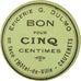 Moneda, Francia, Epicerie G. DULMO, Cauterets, 5 Centimes, EBC, Cardboard