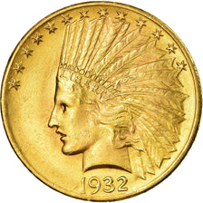 Coin, United States, Indian Head, $10, Eagle, 1932, Philadelphia, MS(63), Gold