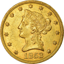 Münze, Vereinigte Staaten, Coronet Head, $10, Eagle, 1853, Philadelphia, SS+