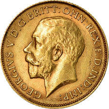 Munten, Groot Bretagne, George V, 1/2 Sovereign, 1913, ZF+, Goud, KM:819