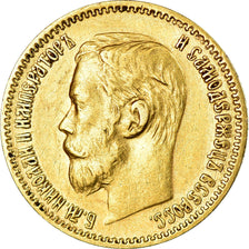 Moneta, Russia, Nicholas II, 5 Roubles, 1898, St. Petersburg, BB, Oro, KM:62