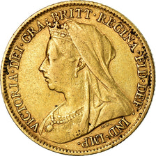 Coin, Great Britain, Victoria, 1/2 Sovereign, 1900, EF(40-45), Gold, KM:784