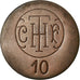 Moneda, Francia, C.F.T.H (Cie Française Thomson-Houston), Paris, 10 Centimes