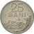 Moneta, Romania, 25 Bani, 1966, BB+, Acciaio ricoperto in nichel, KM:94