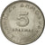Moneda, Grecia, 5 Drachmai, 1976, MBC, Cobre - níquel, KM:118