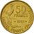 Moneda, Francia, Guiraud, 50 Francs, 1952, Paris, MBC, Aluminio - bronce