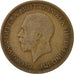 Coin, Great Britain, George V, 1/2 Penny, 1928, VF(30-35), Bronze, KM:837