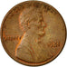 Stati Uniti, Lincoln Cent, Cent, 1981, U.S. Mint, Philadelphia, MB, Ottone