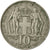 Grecia, Constantine II, 10 Drachmai, 1968, MB, Rame-nichel, KM:96