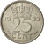 Netherlands, Juliana, 25 Cents, 1955, EF(40-45), Nickel, KM:183