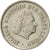 Netherlands, Juliana, 25 Cents, 1975, EF(40-45), Nickel, KM:183