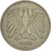 GERMANIA - REPUBBLICA FEDERALE, 5 Mark, 1975, Hambourg, BB, Nichel ricoperto in