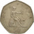 Gran Bretaña, Elizabeth II, 50 New Pence, 1977, BC+, Cobre - níquel, KM:913