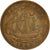 Great Britain, Elizabeth II, 1/2 Penny, 1962, EF(40-45), Bronze, KM:896