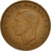 Great Britain, George VI, 1/2 Penny, 1944, EF(40-45), Bronze, KM:844