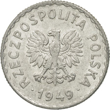 Pologne, Zloty, 1949, Warsaw, TB+, Aluminium, KM:45a