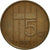 Netherlands, Beatrix, 5 Cents, 1991, EF(40-45), Bronze, KM:202