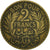 Tunisia, Anonymous, 2 Francs, 1924, Paris, EF(40-45), Aluminum-Bronze, KM:248