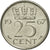 Coin, Netherlands, Juliana, 25 Cents, 1967, EF(40-45), Nickel, KM:183