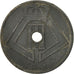 Coin, Belgium, 25 Centimes, 1944, VF(20-25), Zinc, KM:132