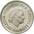 Coin, Netherlands, Juliana, 25 Cents, 1960, AU(50-53), Nickel, KM:183