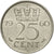 Coin, Netherlands, Juliana, 25 Cents, 1960, AU(50-53), Nickel, KM:183