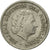 Moneda, Países Bajos, Juliana, 10 Cents, 1957, BC+, Níquel, KM:182