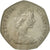 Moneda, Gran Bretaña, Elizabeth II, 50 New Pence, 1981, BC+, Cobre - níquel