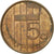 Moneda, Países Bajos, Beatrix, 5 Cents, 1996, BC+, Bronce, KM:202