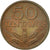 Moneda, Portugal, 50 Centavos, 1972, BC+, Bronce, KM:596