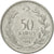 Moneda, Turquía, 50 Kurus, 1975, MBC, Acero inoxidable, KM:899