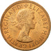 Coin, Great Britain, Elizabeth II, 1/2 Penny, 1967, AU(50-53), Bronze, KM:896