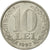 Moneta, Romania, 10 Lei, 1992, BB, Acciaio ricoperto in nichel, KM:108
