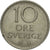 Munten, Zweden, Gustaf VI, 10 Öre, 1969, ZF, Copper-nickel, KM:835