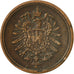 Moneta, GERMANIA - IMPERO, Wilhelm I, Pfennig, 1876, Frankfurt, BB, Rame, KM:1