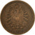 Moneta, GERMANIA - IMPERO, Wilhelm I, Pfennig, 1874, Frankfurt, BB, Rame, KM:1