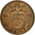 Munten, Nederland, Juliana, 5 Cents, 1953, ZF, Bronze, KM:181