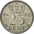 Moneta, Holandia, Juliana, 25 Cents, 1962, EF(40-45), Nikiel, KM:183