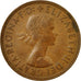 Coin, Great Britain, Elizabeth II, 1/2 Penny, 1962, VF(30-35), Bronze, KM:896