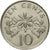 Moneta, Singapur, 10 Cents, 1986, British Royal Mint, AU(50-53), Miedź-Nikiel